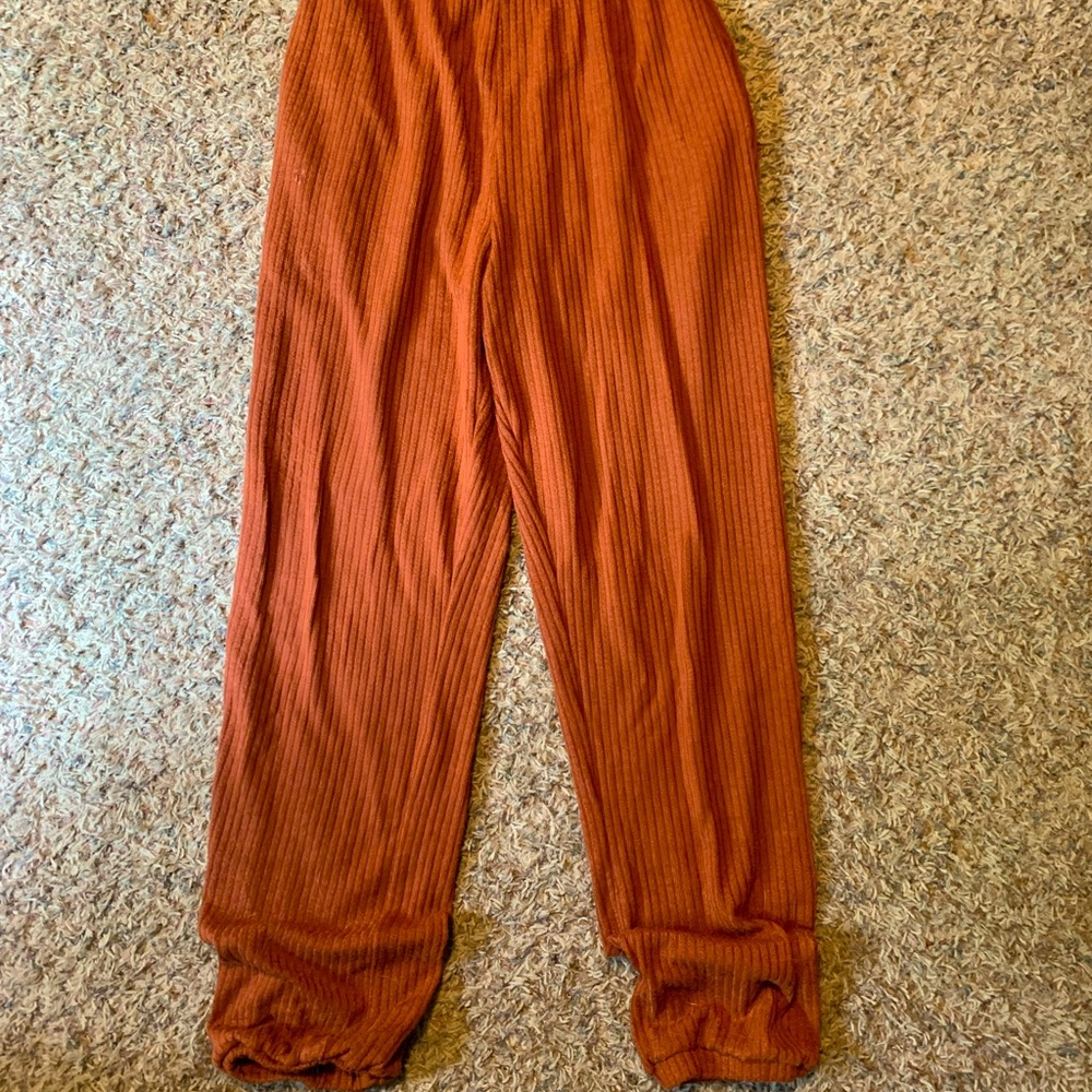 Orange jogger pants